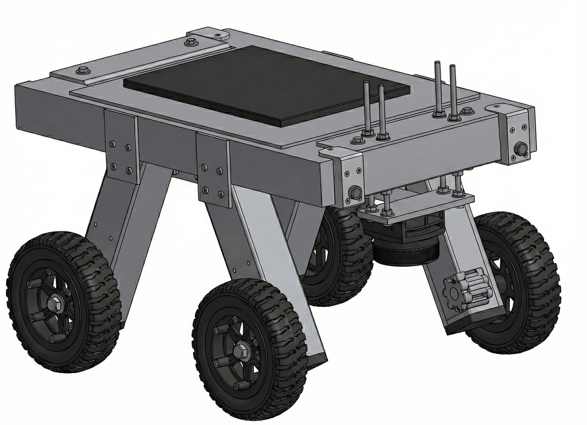 CAD model of robot chassis