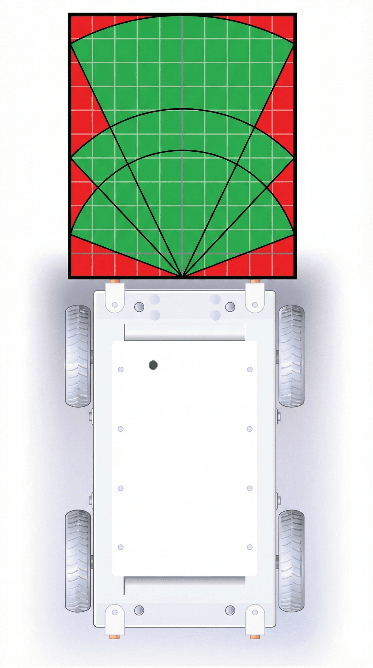 Top-down sensor coverage map